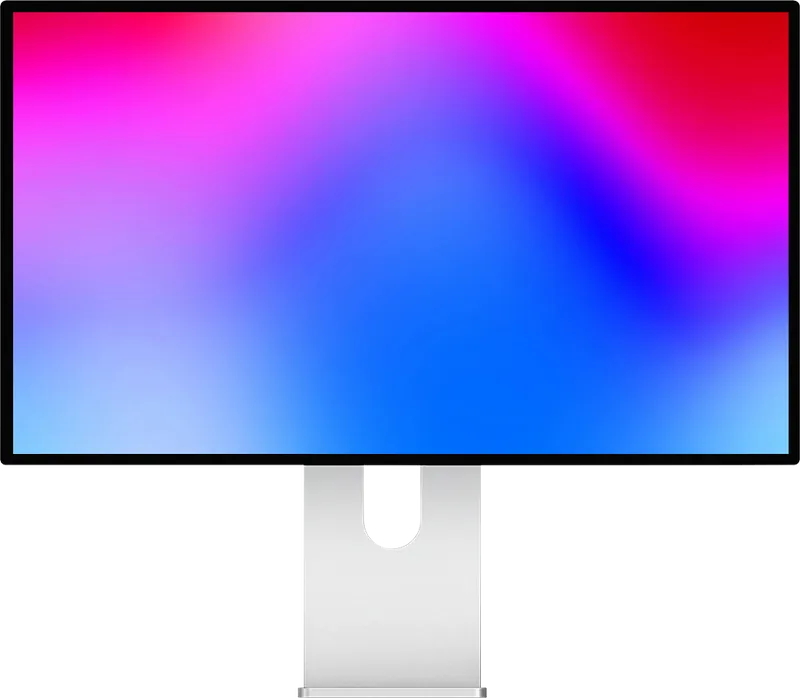 Monitor Kuycon P27Z in der Vorderansicht, schmale und gleich breite Ränder auf allen vier Seiten